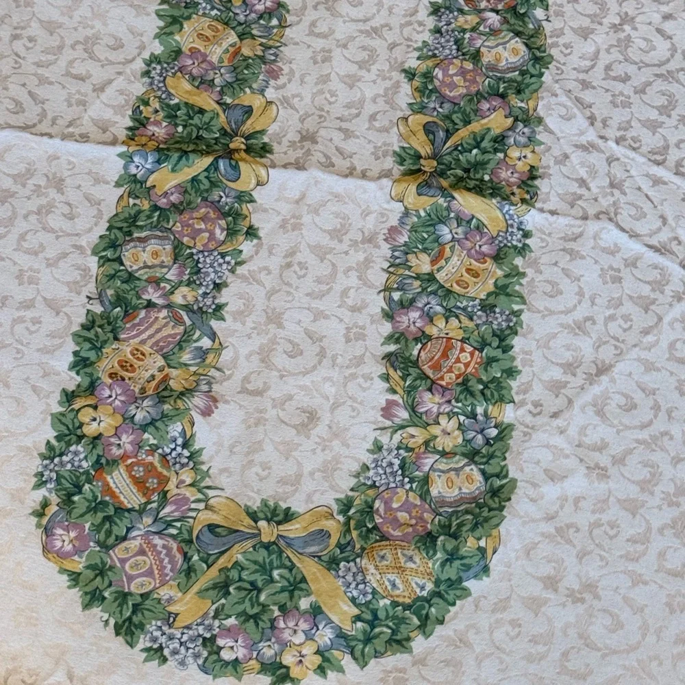 Vintage (1997) Spring Easter Theme Oblong Tablecloth Oblong (82
